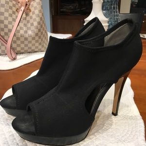 Via Spiga open toe cutout platform black Shoe 9